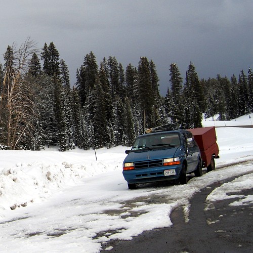 Continental Divide at Togwotee Pass, US Highway 26, 4/23/2007