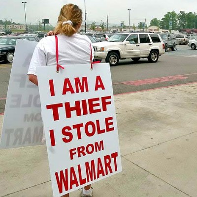 I am a thief. I stole from Wal-Mart.