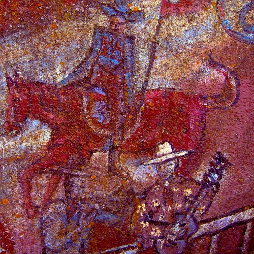 Cowboy painting, Albany Bulb, Albany, California, 1/13/2008