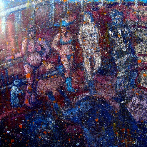 Cowboy painting, Albany Bulb, Albany, California, 1/13/2008