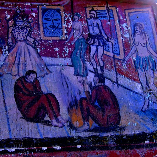 Seeside Motel painting, The Albany Bulb, Albany, CA, 1/13/2008