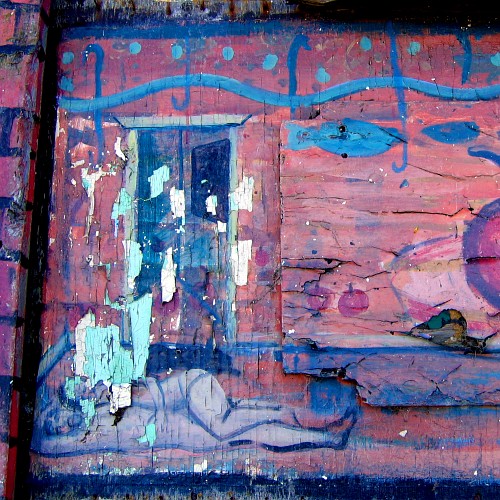 Seeside Motel painting, The Albany Bulb, Albany, CA, 1/13/2008