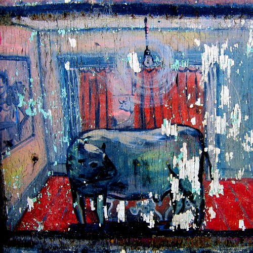Seeside Motel painting, The Albany Bulb, Albany, CA, 1/13/2008