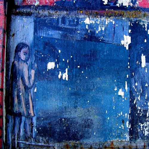 Seeside Motel painting, The Albany Bulb, Albany, CA, 1/13/2008