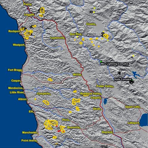 Mendocino County wildfires, June 29, 2008