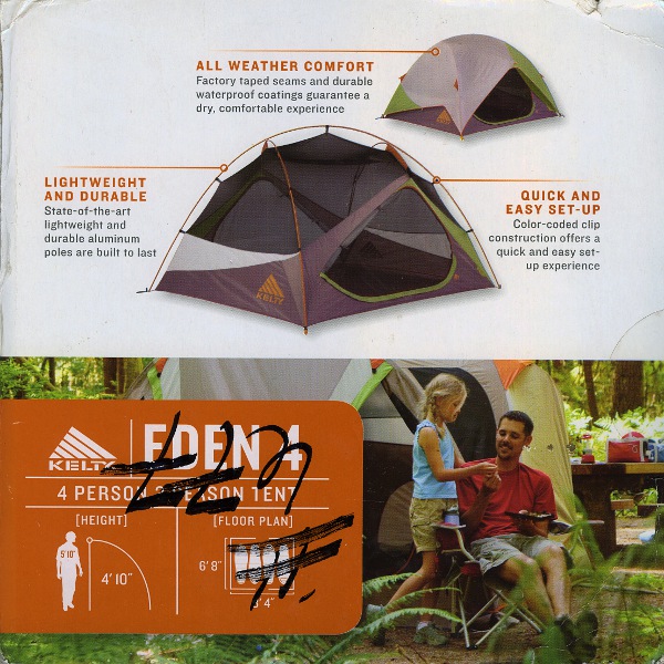 new-tent New Kelty Eden 4 Tent