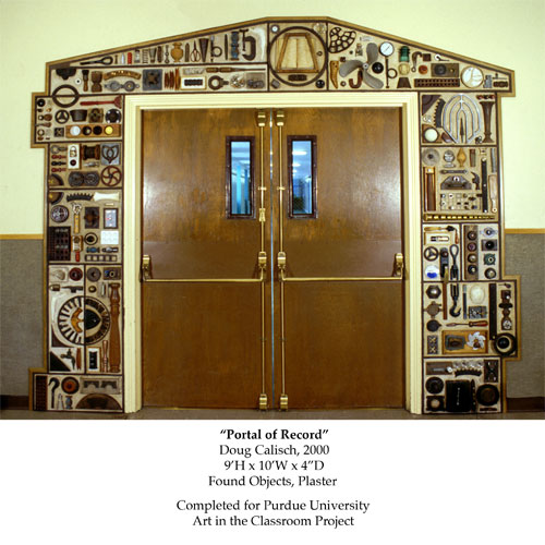 Image of part of Doug Calisch's Portal of Record sculpture at Wabash College